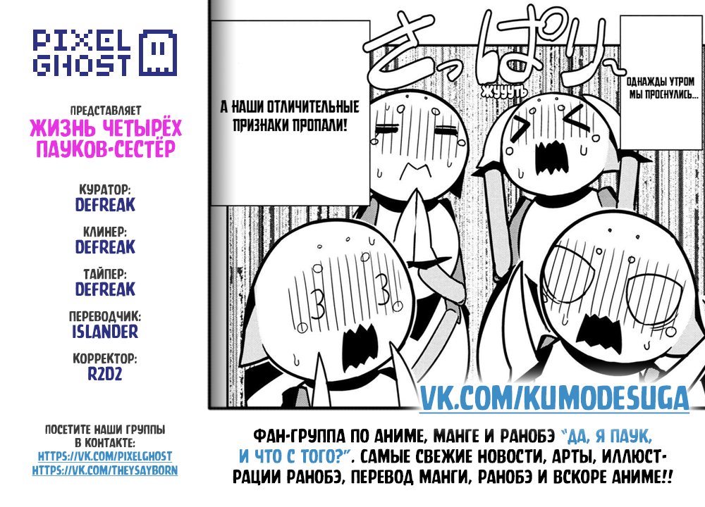 Манга «Да, я паук, и что с того?» Повседневная жизнь четырёх пауков-сестёр - Глава 41 Страница 9