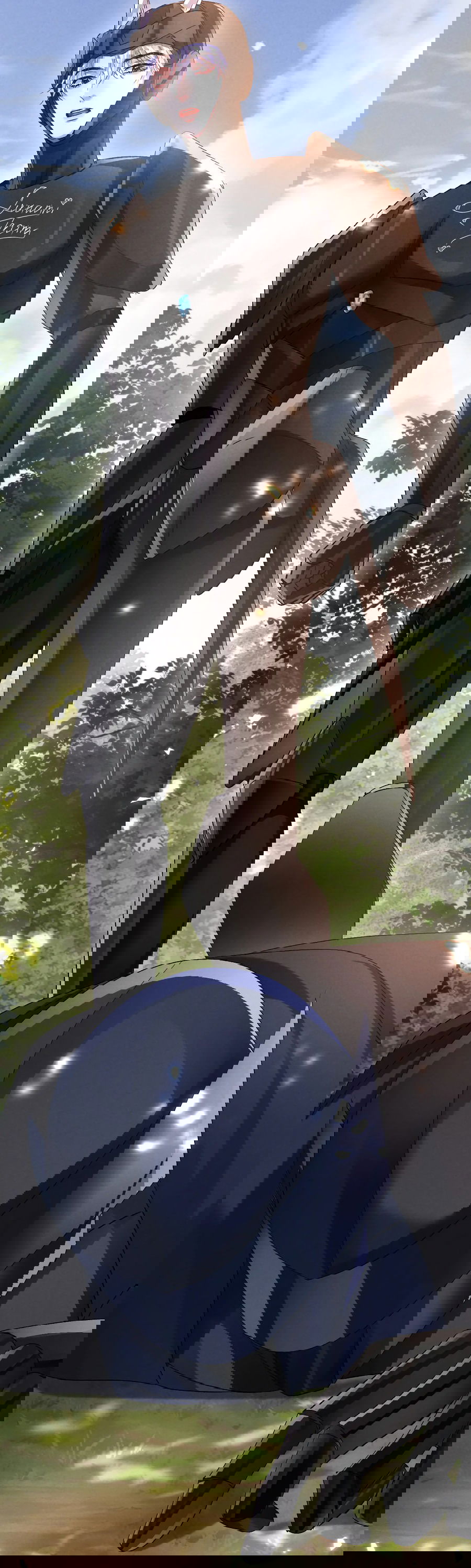 Манга Равнодушный командир начинает плакать, как только его поцелуют - Глава 20 Страница 28