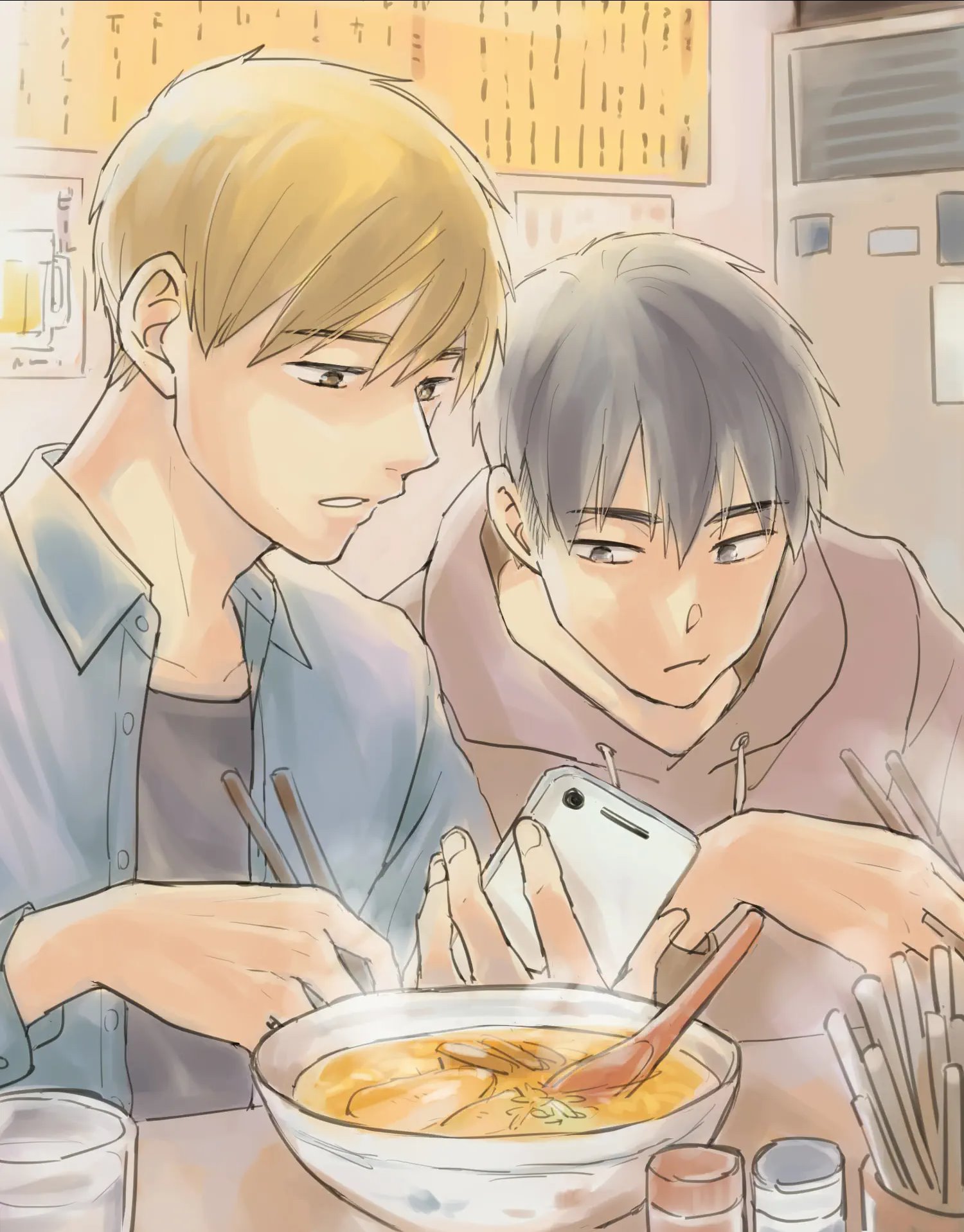 Манга Почему бы тебе сегодня не остаться у меня? - Глава 6.6 Страница 15