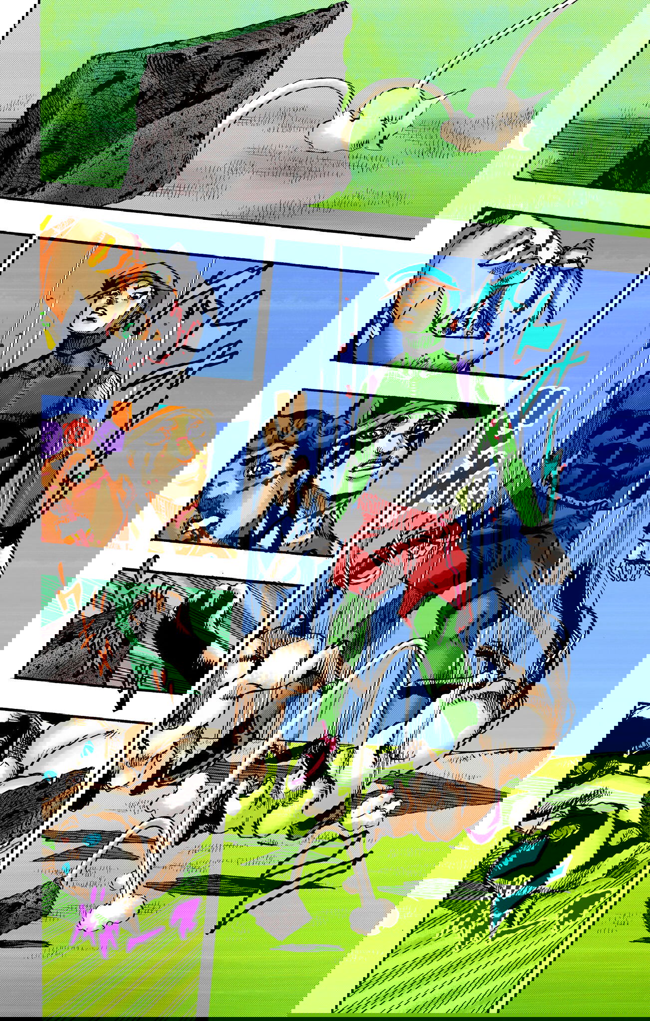 Манга Невероятные Приключения ДжоДжо Часть 9: ДжоДжоЛэндс (Цветная Версия) - Глава 7 Страница 32