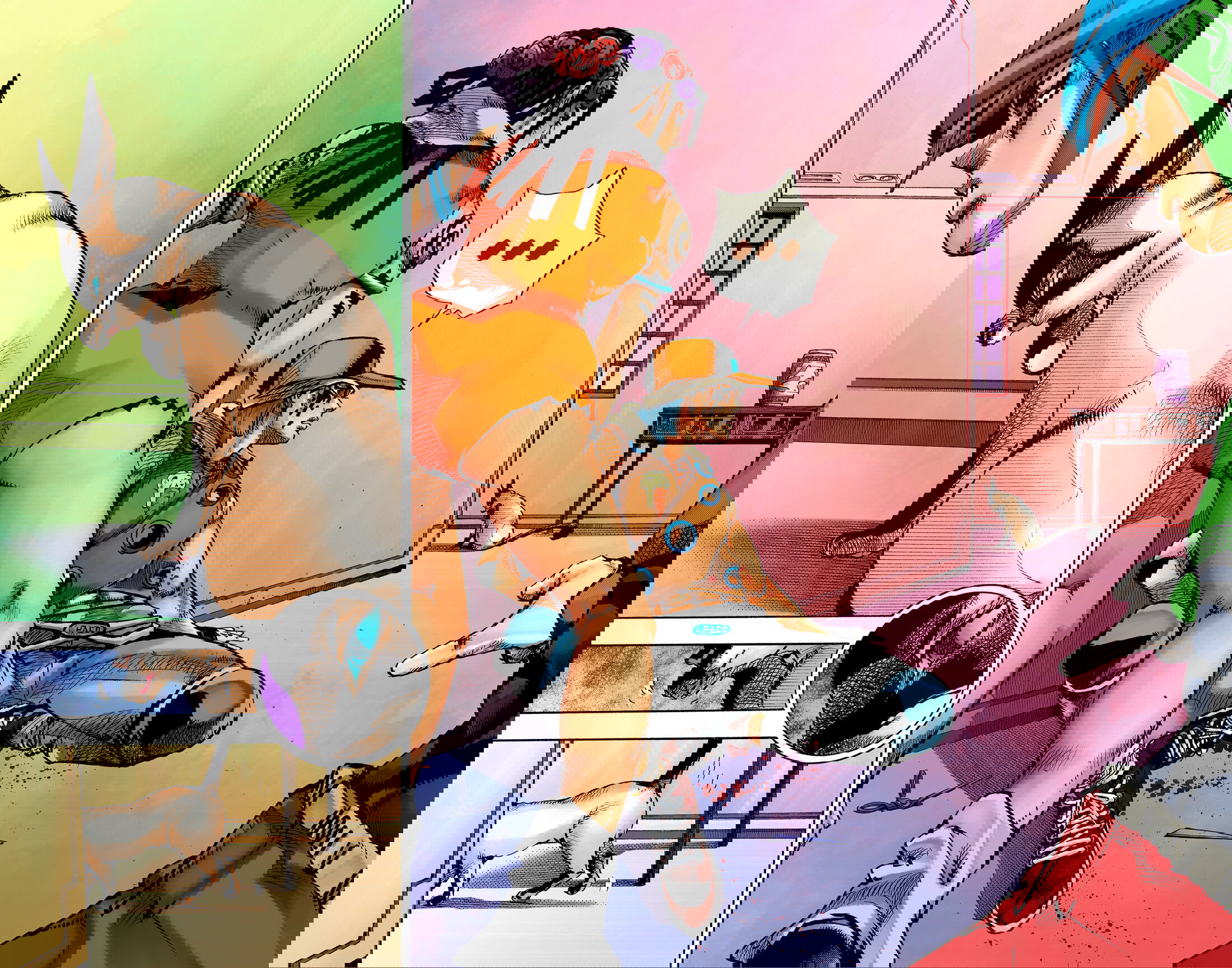 Манга Невероятные Приключения ДжоДжо Часть 9: ДжоДжоЛэндс (Цветная Версия) - Глава 4 Страница 8